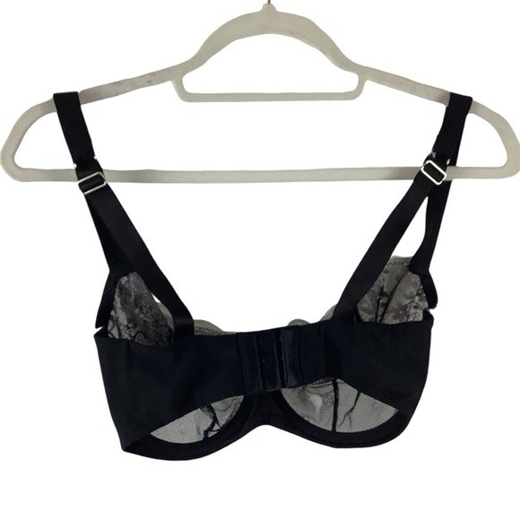 Felina Black Priscilla Sheer Underwire Demi Bra - Picture 2 of 4
